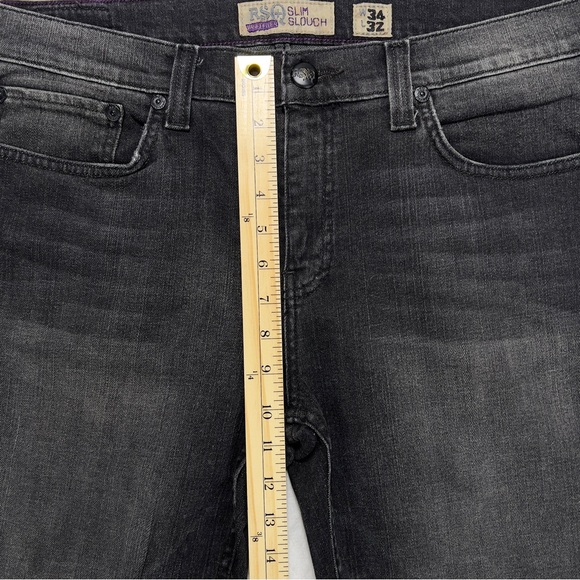 RSQ Vancouver Slim Slouch Jeans 34x32 Charcoal Grey Stretch Great Condition - Picture 12 of 16